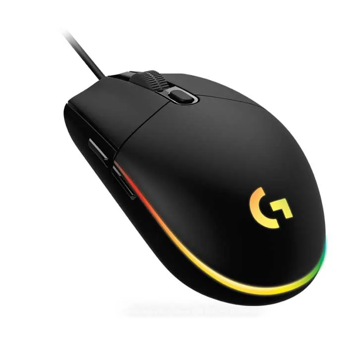 Souris gaming filaire Logitech G102 LIGHTSYNC noire avec éclairage RGB
