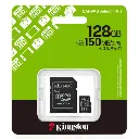 Carte mémoire microSDXC Kingston Canvas Select Plus 128 Go avec adaptateur SD
