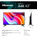 Téléviseur HISENSE 43" smart FHD + récepteur intégré (HIS43A4K)