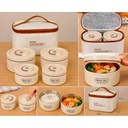 Lunch Box Isotherme 4 Pièces avec Sac Thermique Hermétique