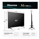 TV Hisense 50A6Q 50 pouces Smart UHD 4K VIDAA avec Dolby Vision et DTS Virtual:X