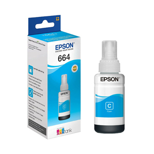 Epson 664 Cyan - Bouteille d'encre EcoTank d'origine
