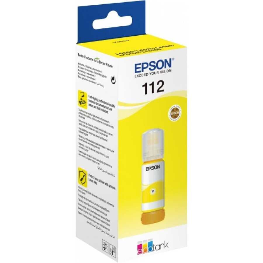 Epson 112 Jaune - Bouteille d'encre EcoTank d'origine