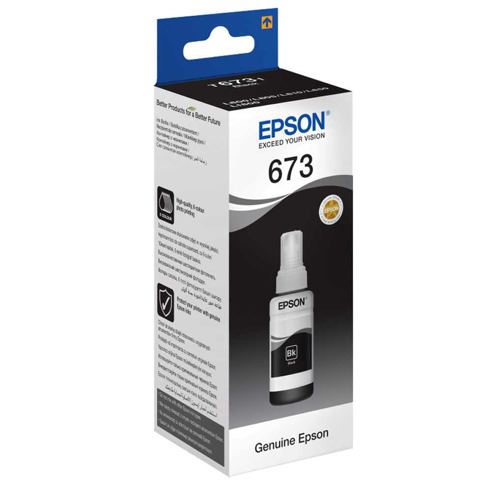 Bouteille d'encre Epson 673 Noir (C13T67314A)