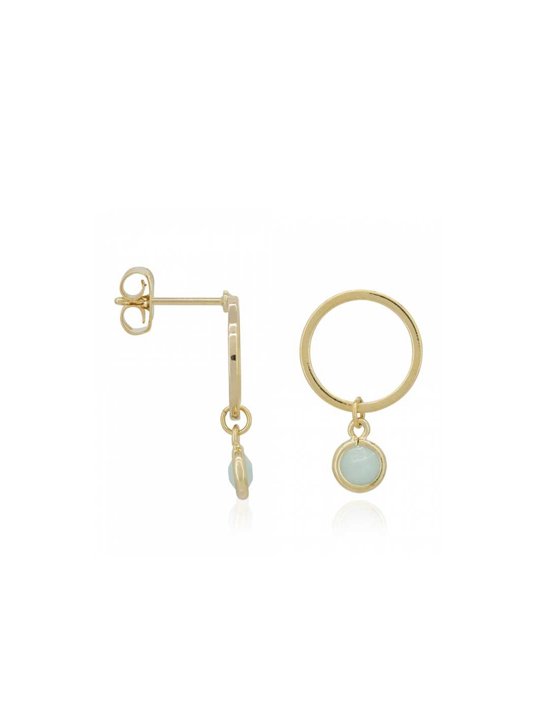 Boucles d'oreilles Moonstone 'Maud' Amazonite (3E/S060VJ)
