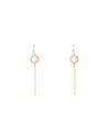 Boucles d'oreilles Moonstone 'Solange' Quartz Rose (3E/C366Roj)