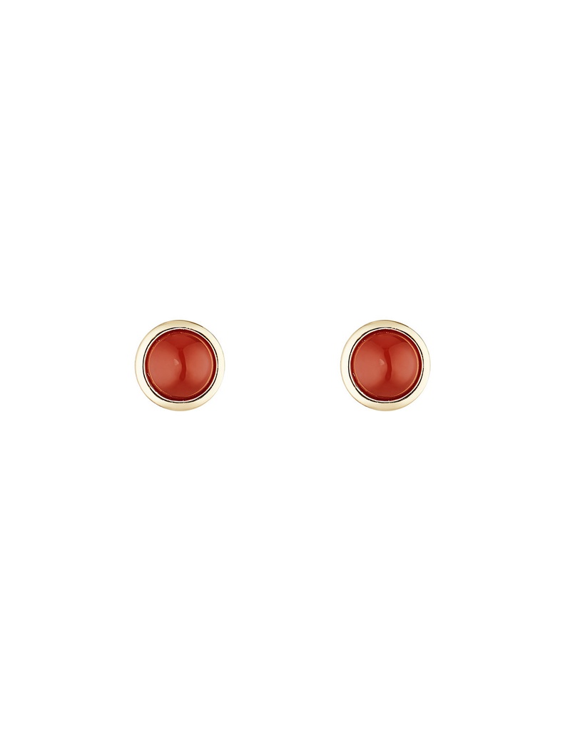 Boucles d'oreilles Moonstone 'Lou' Agate rouge (3E/A661Rj)