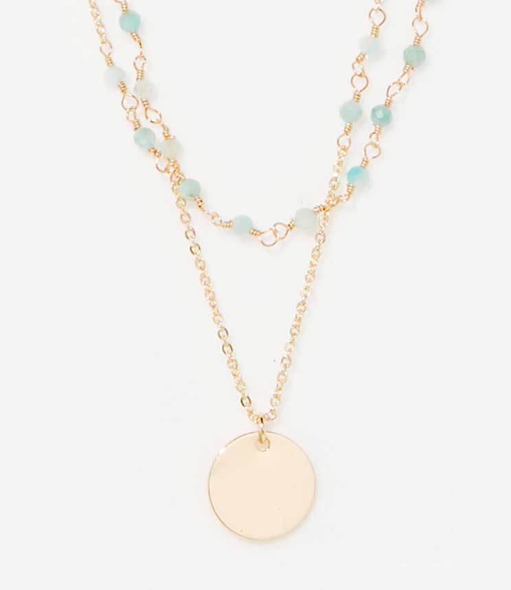 Collier Moonstone 'Elynne' amazonite (3C/L120Vj)