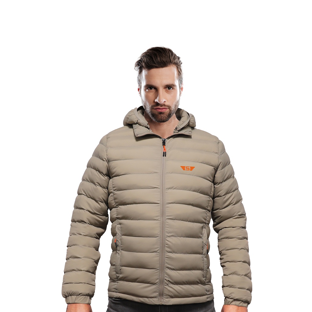 Doudoune Pratik Marron à capuche amovible