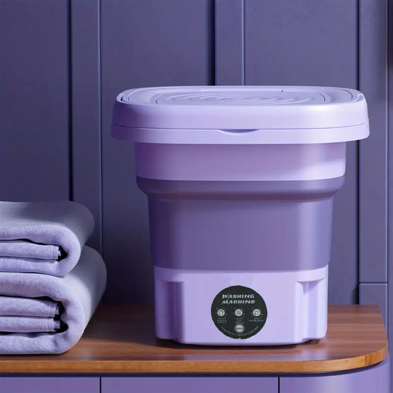 Machine à laver pliable portable violet