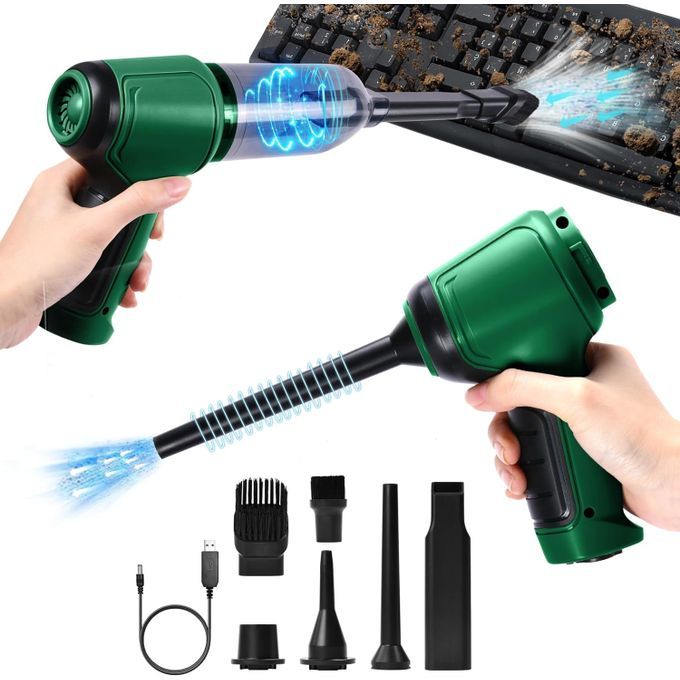 Mini aspirateur à main haute puissance rechargeable sans fil &amp; Souffleur d'air 2 En 1, Voiture, Maison, Poils d'animaux, Ordinateur