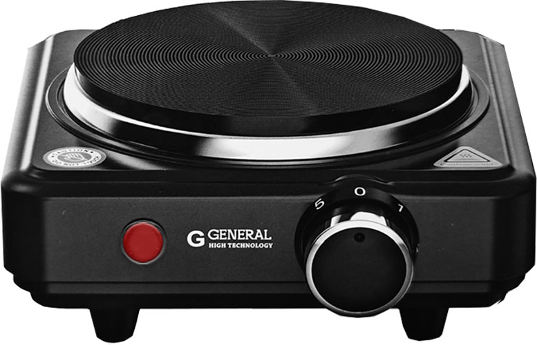 Plaque de cuisson inox GENERAL 1 feu électrique 500w Noir