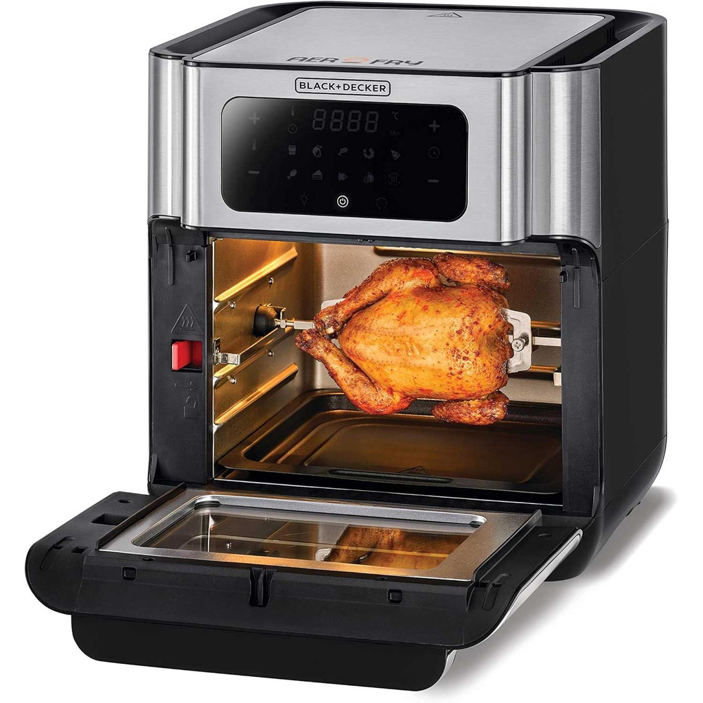 Black+Decker Four AeroFry 12L Digital Air Fryer Oven (AOF100-B5)