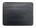 Porte carte cuir véritable noir Legend