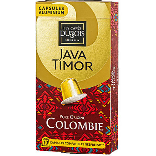 Capsules JAVA TIMOR PURE ORIGINE COLOMBIE - Boite de 10