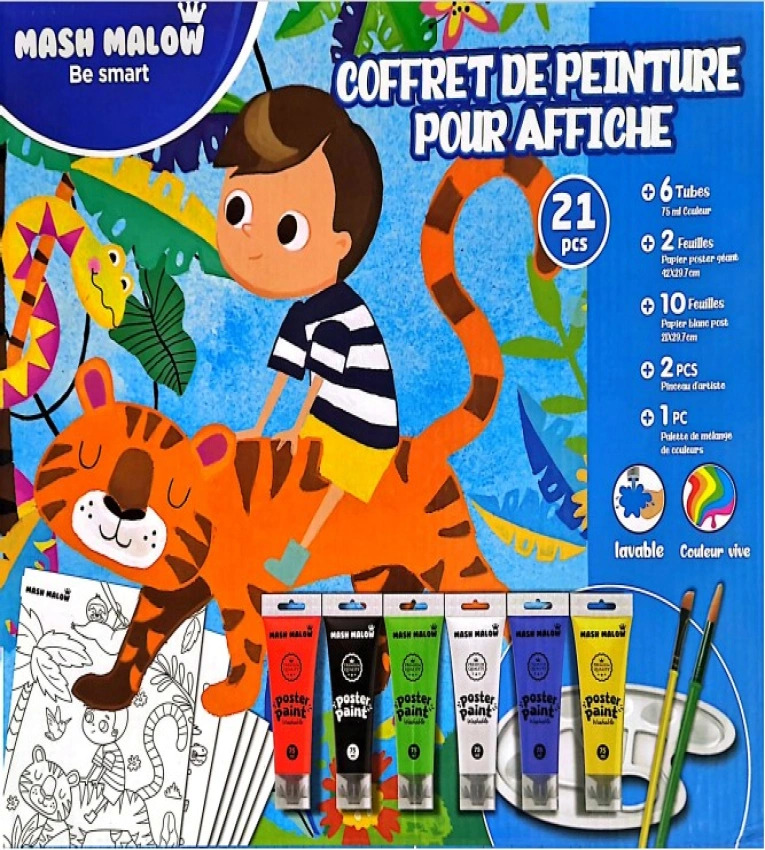 Mash Malow Set de Coloriage Jungle post Gift Box