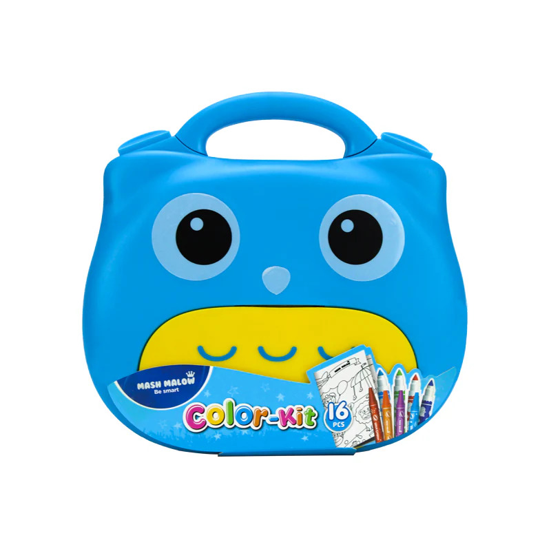 Mash Malow Set de Coloriage JUNIOR KIT 16 Pcs Bleu