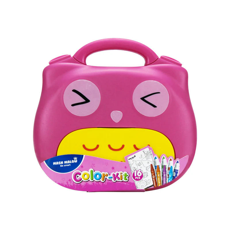 Mash Malow Set de Coloriage JUNIOR KIT 16 Pcs Rose