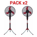 Luxus ventilateur à pied 16" moteur silencieux Pack x2