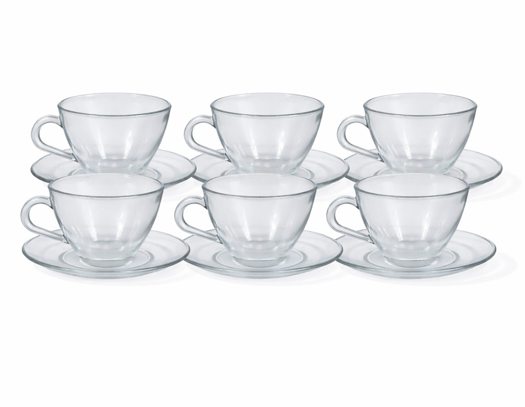 Service de 6 Tasses avec sous tasses café ou thé, Paris TEA