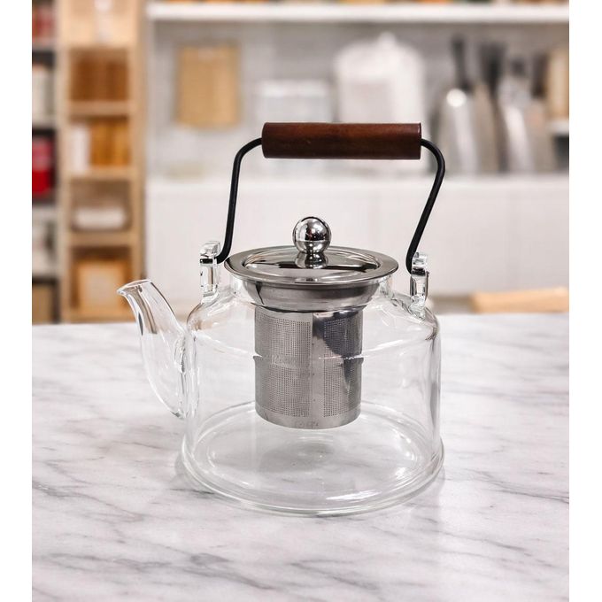 Pandiani Théière en verre - 650ml - Résistante au feu - Filtre en acier inoxydable