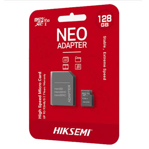 hiksemi CARTE MEMOIRE M-SD 128G MICRO SDHC - SERIE C1 AVEC ADAPTATEUR 92MB/s 40MB/s Class 10