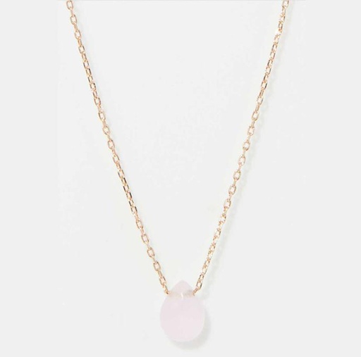 [3C/H25509RoJ] Collier Moonstone 'IVICA' quartz rose (3C/H25509RoJ)