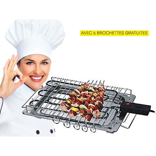[KT-2009] Barbecue éléctrique Grill GENERAL + 6 brochettes