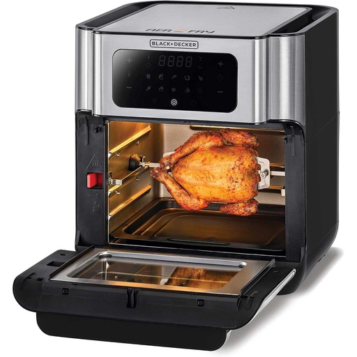 [AOF100-B5] Black+Decker Four AeroFry 12L Digital Air Fryer Oven (AOF100-B5)