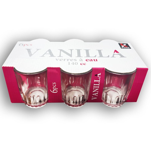 [VANILLA] Verres de thé Vanilla 140cc 6 Pcs