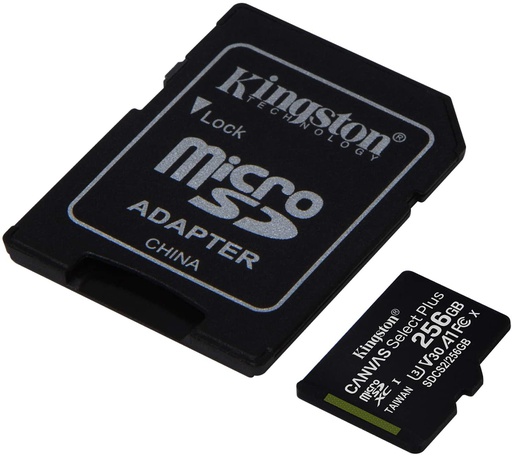 [SDCS2/256GB] Kingston Canvas Select Plus Carte Micro SD SDCS2/256GB Class 10 + Adaptateur inclus